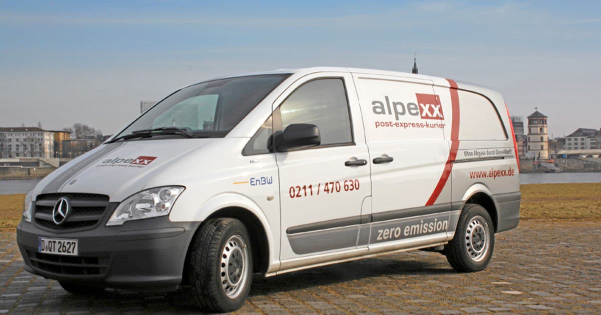 Mercedes-Benz E-Vito — das erste rein elektrische Kurierfahrzeug in Düsseldorf